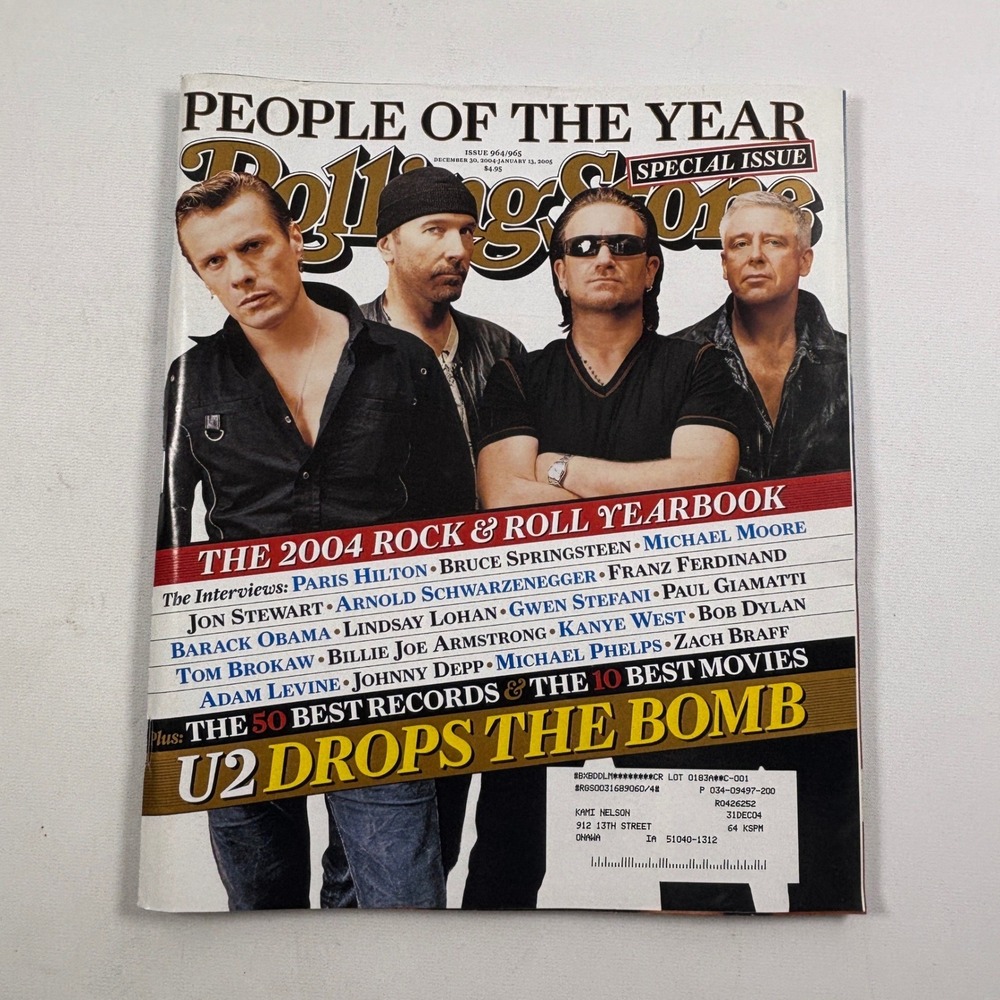 Rolling Stone Magazine U2 Issue 964/965 Dec 2004 Jan 2005 People of the Year